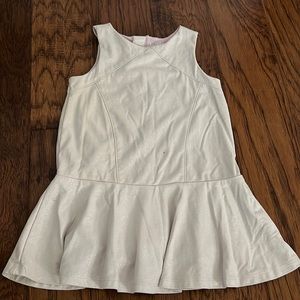 3T cream Sparkly suede style dress